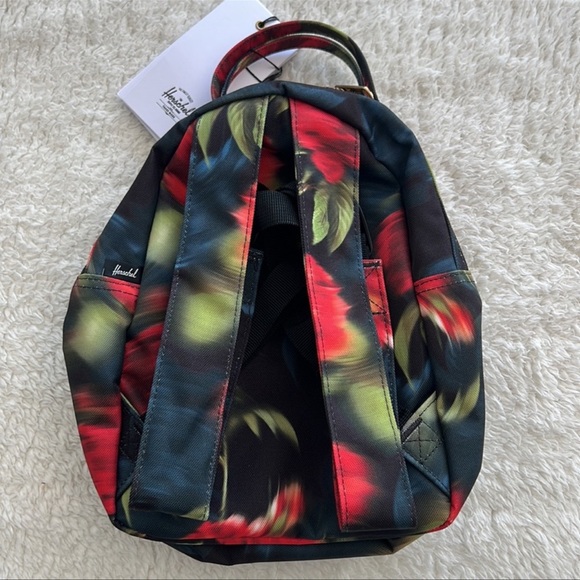 Herschel Backpack Nova Mini Blurry Roses School Bag Cute - Picture 5 of 9